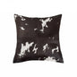 18" Brown and White Cowhide Cowhide Throw Pillow