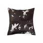 18" Brown and White Cowhide Cowhide Throw Pillow