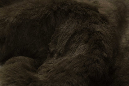 2' X 3' Green And Black Genuine Sheepskin Shag Area Rug