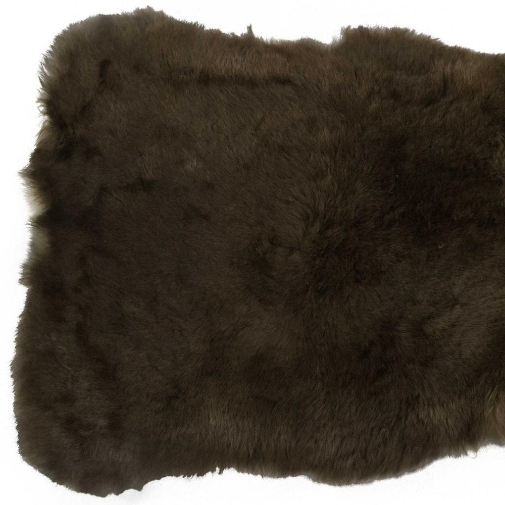 2' X 3' Green And Black Genuine Sheepskin Shag Area Rug