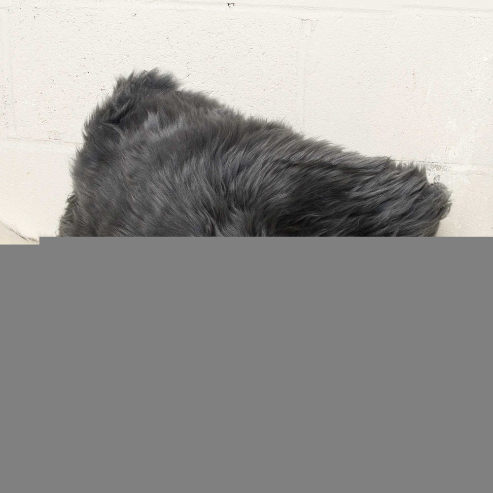 12" X 20" X 5" Gray Sheepskin  Pillow 2 Pack