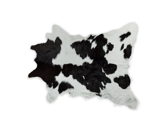 2' X 3' Black And White Cowhide Abstract Hand Woven Area Rug