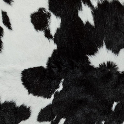 2' X 3' Black And White Cowhide Abstract Hand Woven Area Rug