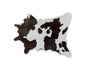2' X 3' Black And White Cowhide Abstract Hand Woven Area Rug