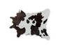 2' X 3' Brown And White Cowhide Abstract Hand Woven Area Rug