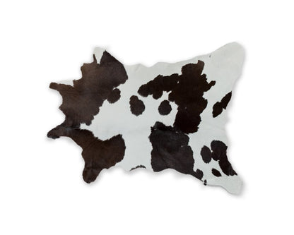 2' X 3' Black And White Cowhide Abstract Hand Woven Area Rug