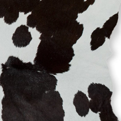 2' X 3' Black And White Cowhide Abstract Hand Woven Area Rug