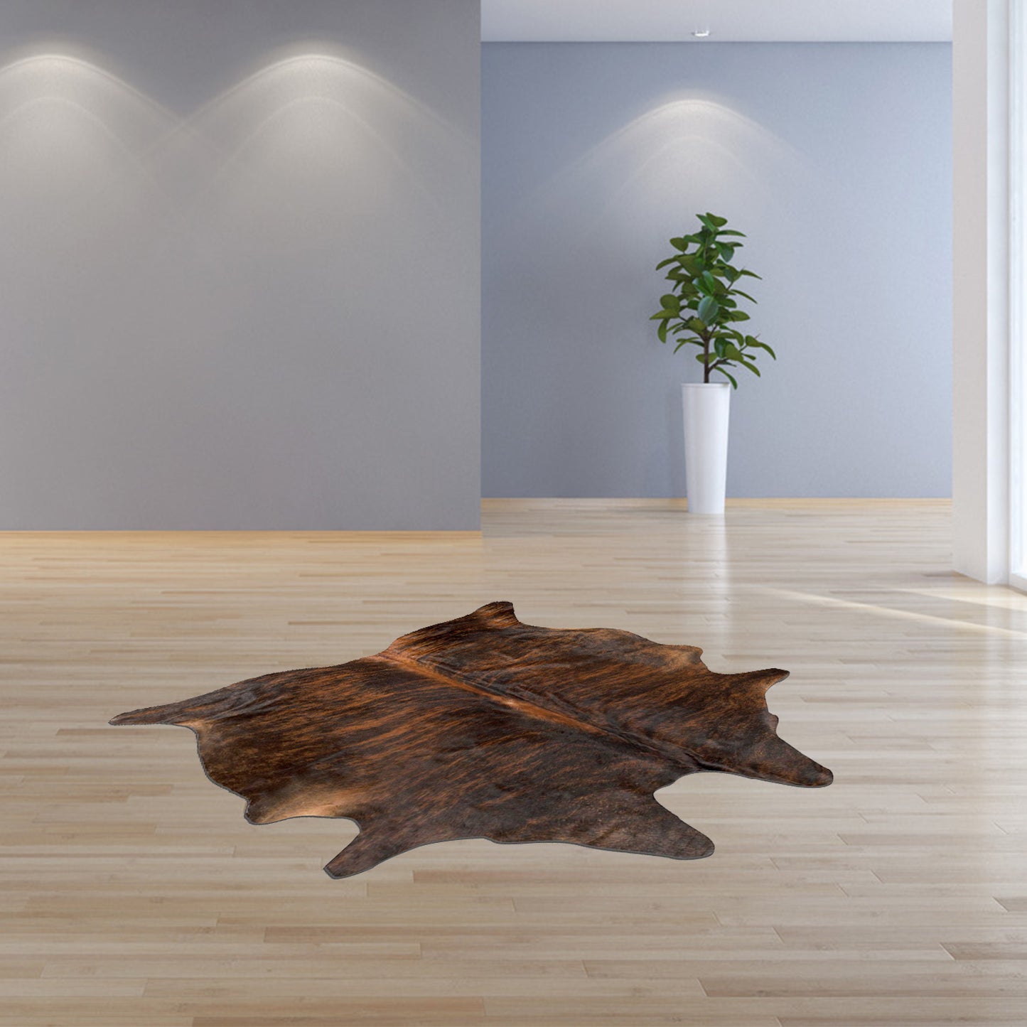 72" X 84" Dark Brindle Cowhide - Rug