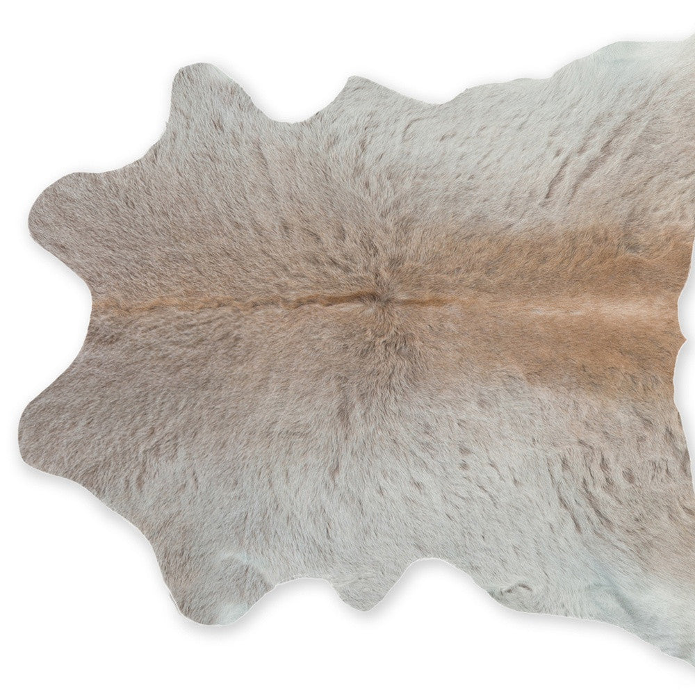 2' X 3' Natural Light Gray Calfskin - Area Rug