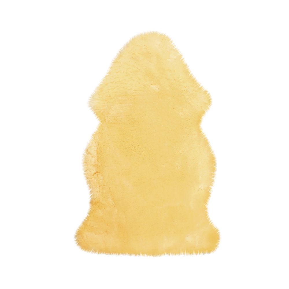 2' X 3' Cream Genuine Sheepskin Animal Print Shag Area Rug