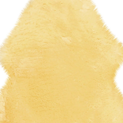 2' X 3' Cream Genuine Sheepskin Animal Print Shag Area Rug
