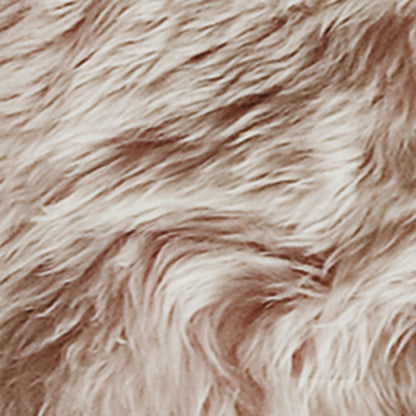 4' X 6' Pink Genuine Sheepskin Shag Area Rug