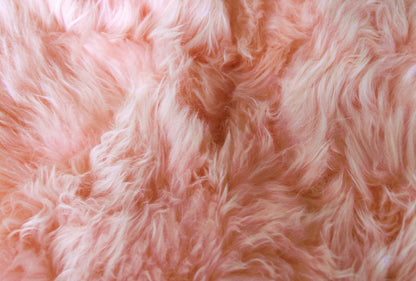 4' X 6' Pink Genuine Sheepskin Shag Area Rug