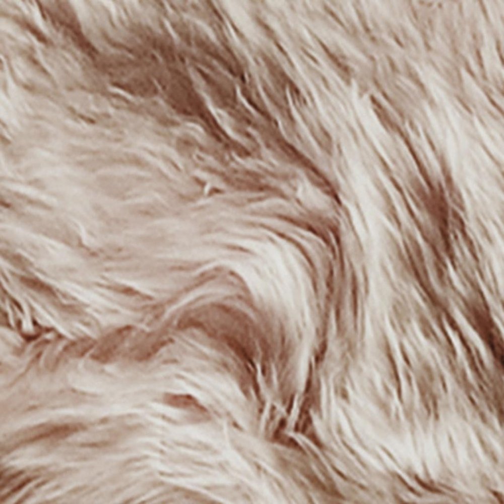4' X 6' Gold Genuine Sheepskin Animal Print Shag Area Rug