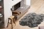 4' X 6' Gray Genuine Sheepskin Handmade Area Rug