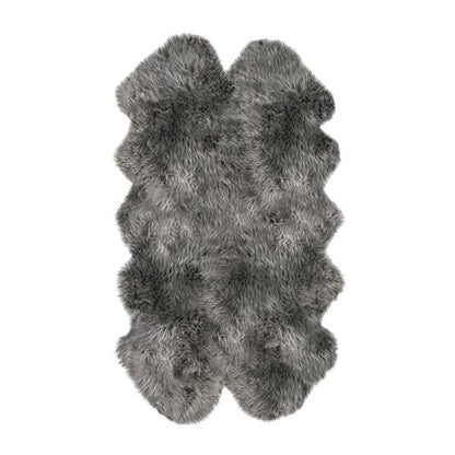 4' X 6' Gold Genuine Sheepskin Animal Print Shag Area Rug