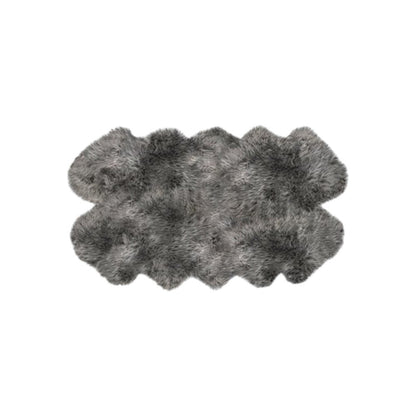 4' X 6' Gold Genuine Sheepskin Animal Print Shag Area Rug