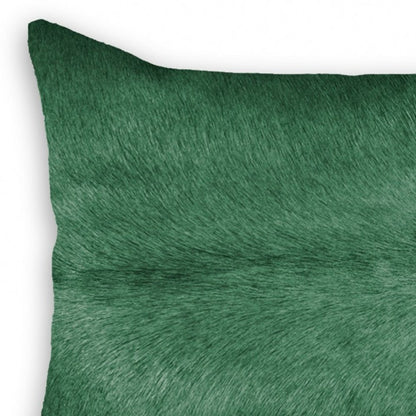 12" X 20" Off White Cowhide Throw Pillow