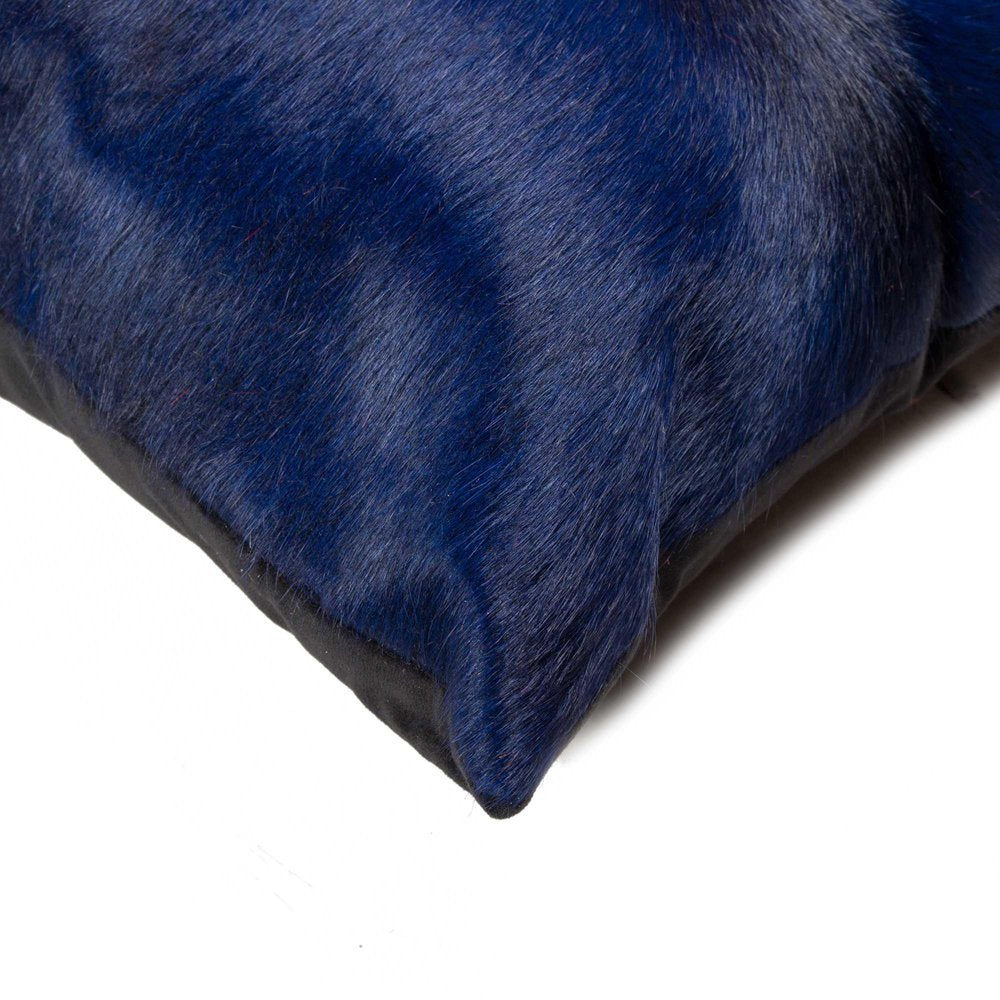 Set of Two 18" Gray Cowhide Throw Pillows