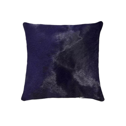 Set of Two 18" Gray Cowhide Throw Pillows