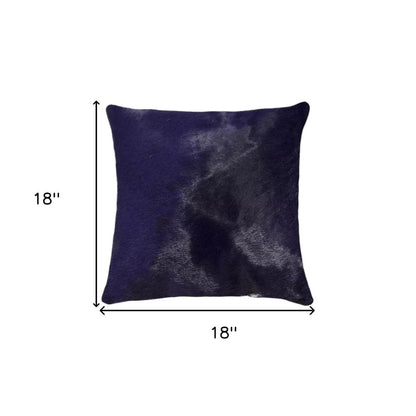Set of Two 18" Gray Cowhide Throw Pillows