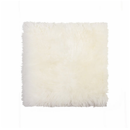 17" X 17" Taupe New Zealand Sheepskin Dining Chair Pad