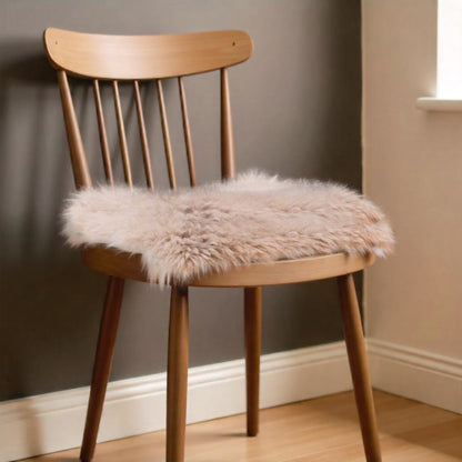 17" X 17" Brown And White Ombre Chair Pad