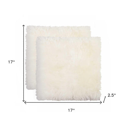 17" X 17" Off White Synthetic Solid Color Pad