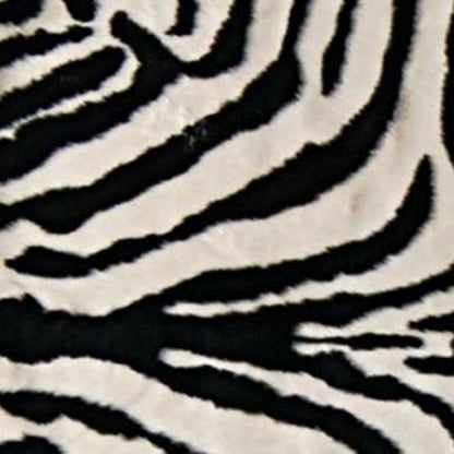 5' X 7' Black And White Faux Cowhide Zebra Print Area Rug