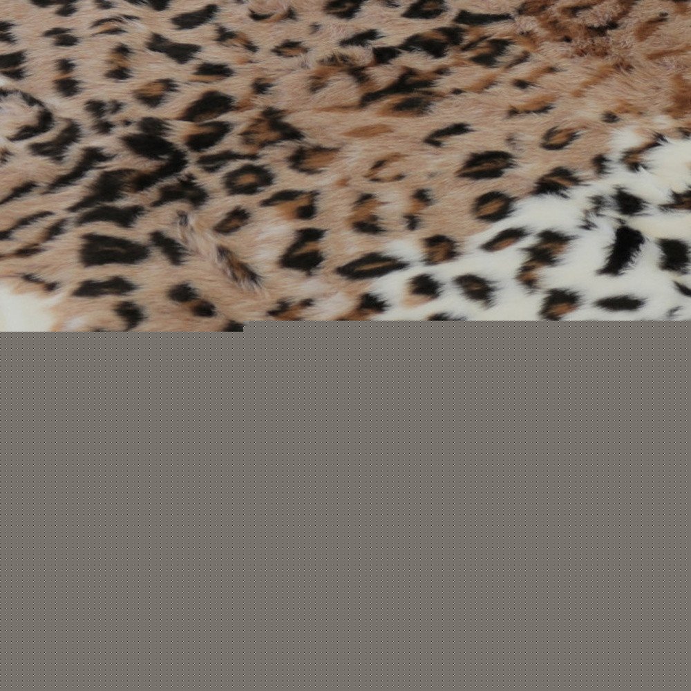 5' X 8' Brown And Black Leopard Print Hand Knotted Area Rug
