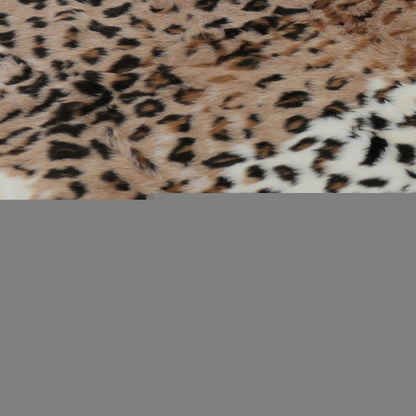 5' X 8' Brown And Black Leopard Print Hand Knotted Area Rug