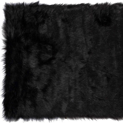 3' X 5' Off White Faux Fur Shag Area Rug