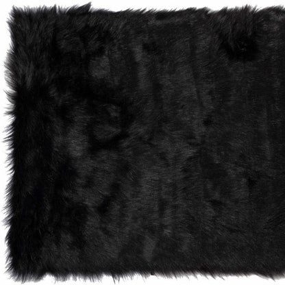 5' X 8' Black Shag Area Rug
