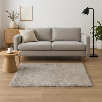 5' X 8' Gray Shag Area Rug