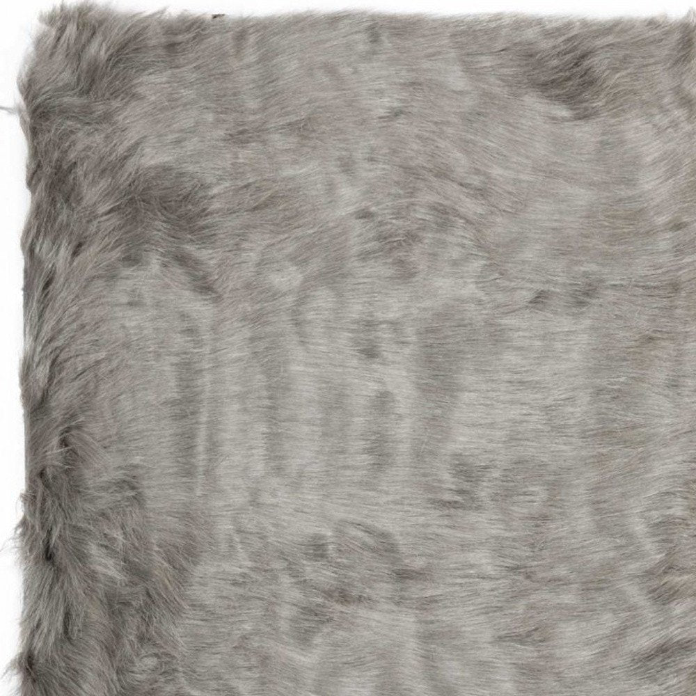 5' X 8' Gray Shag Area Rug