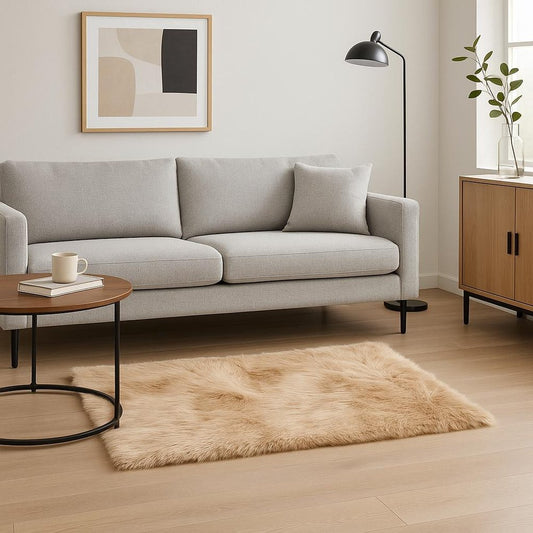 5' X 8' Black Shag Area Rug