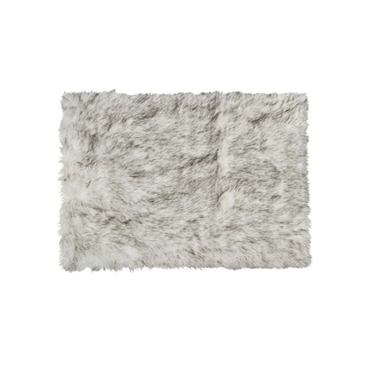5' X 8' Gray Faux Fur Ombre Flokati Washable Area Rug