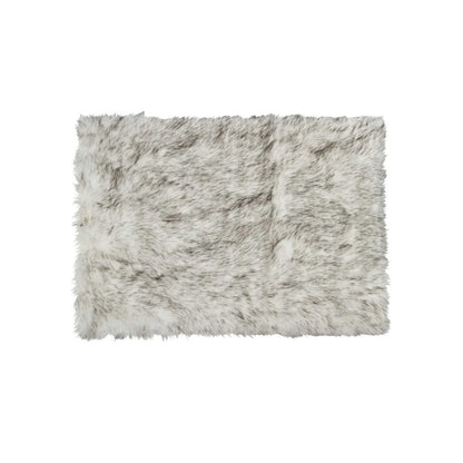 5' X 8' Gray Faux Fur Ombre Flokati Washable Area Rug