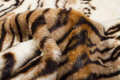 5' X 8' Brown And Black Animal Print Washable Area Rug