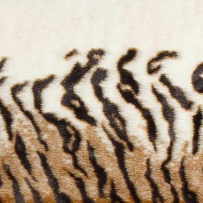 5' X 8' Brown And Black Animal Print Washable Area Rug