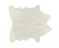 5' X 8' Off White Faux Fur Hand Knotted Washable Area Rug