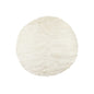 6' X 6' Off White Faux Fur Shag Washable Round Rug