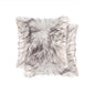Set of Two 18" Brown And Off White Throw Pillows