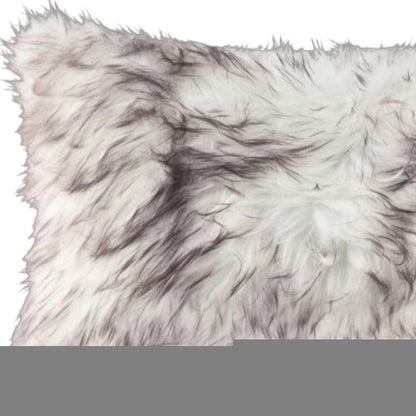 Set of Two 12" X 20" Chocolate Faux Fur Throw Pillow