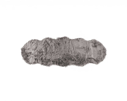 6' Gray Shag Area Rug