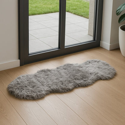 6' Gray Shag Area Rug