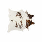 6' X 7' Brown And White Cowhide Cowhide Print Area Rug