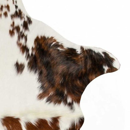 72' X 84' Brown and White Cowhide Area Rug