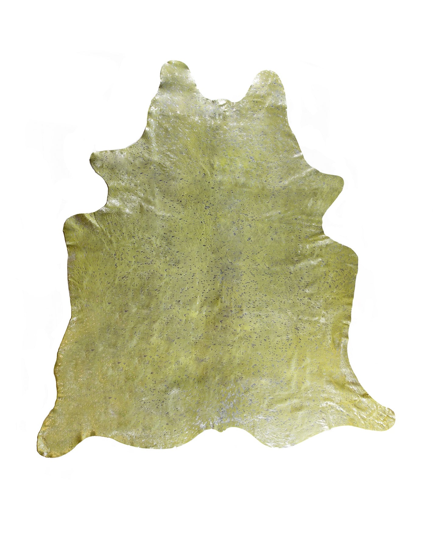 6' X 7'  Natural And Gold Genuine Cowhide Area Rug