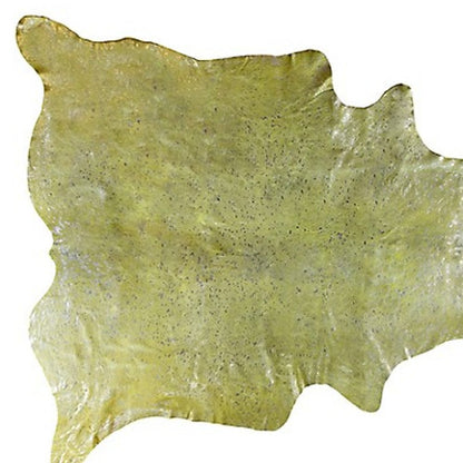 72" X 84" Chocolate And Gold Cowhide - Area Rug